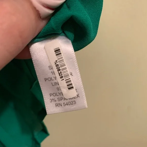 Tinley Road Green Pleated Botton Dress S - Picture 5 of 7